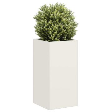 Gossi jardiniera alb 40x40x80 cm otel laminat la rece