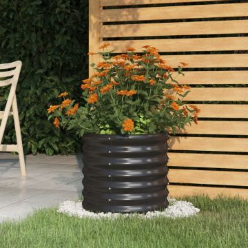 Gossi jardiniera antracit 40x40x36 cm otel vopsit electrostatic