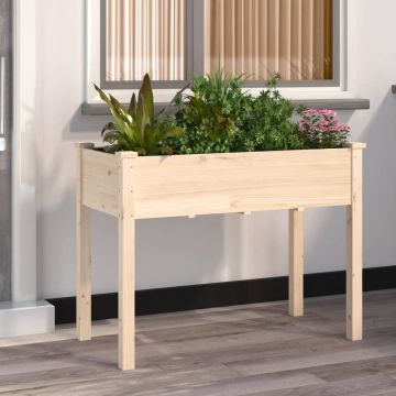 Gossi jardiniera cu captuseala, 118x59x76 cm, lemn masiv de brad