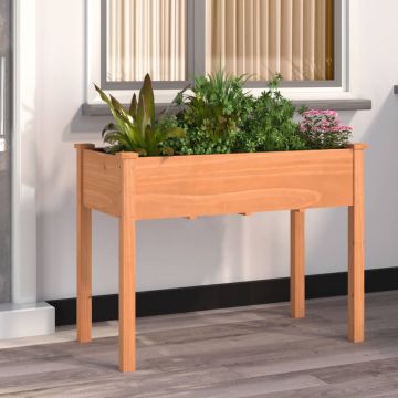 Gossi jardiniera cu captuseala, maro, 118x59x76 cm, lemn masiv brad