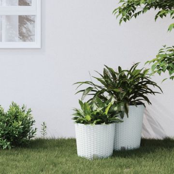 Gossi jardiniera cu interior detasabil, alb, 15 / 15,3 l, pp ratan