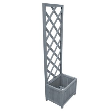 Gossi jardiniera cu spalier, 40 x 30 x 135 cm, lemn masiv de brad