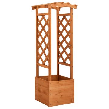 Gossi jardiniera cu spalier si arcada, 49 x 39 x 130 cm, lemn de brad