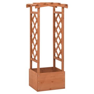 Gossi jardiniera cu spalier si arcada, 49x39x117 cm, lemn de brad