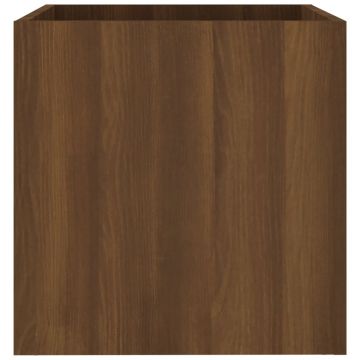 Gossi jardiniera cutie, stejar maro, 40x40x40 cm, lemn compozit