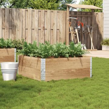 Gossi jardiniera de gradina, 100x100 cm, lemn masiv pin