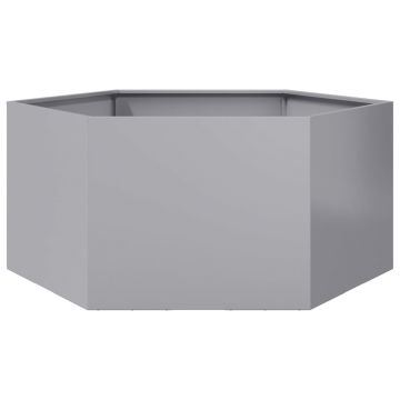 Gossi jardiniera de gradina 104x90x45 cm otel galvanizat hexagonal