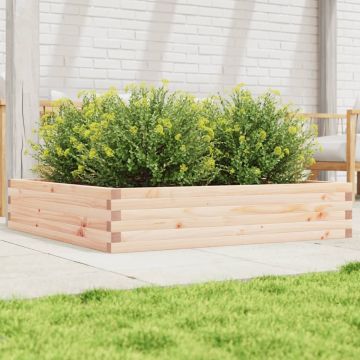 Gossi jardiniera de gradina, 110x110x23 cm, lemn masiv de pin