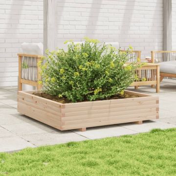 Gossi jardiniera de gradina, 110x110x26,5 cm, lemn masiv de pin