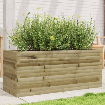 Gossi jardiniera de gradina, 110x40x45,5 cm, lemn de pin impregnat