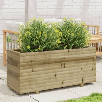 Gossi jardiniera de gradina, 110x40x49,5 cm, lemn de pin impregnat
