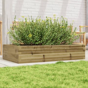 Gossi jardiniera de gradina, 110x60x23 cm, lemn de pin impregnat