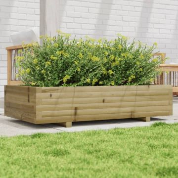 Gossi jardiniera de gradina, 110x60x26,5 cm, lemn de pin impregnat
