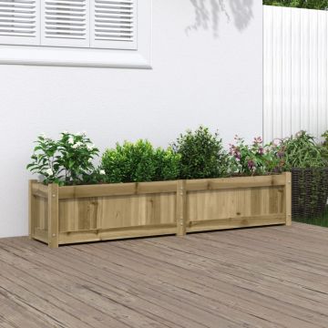 Gossi jardiniera de gradina, 150x31x31 cm, lemn de pin tratat
