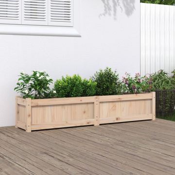 Gossi jardiniera de gradina, 150x31x31 cm, lemn masiv de pin