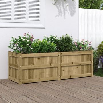 Gossi jardiniera de gradina, 150x50x50 cm, lemn de pin impregnat