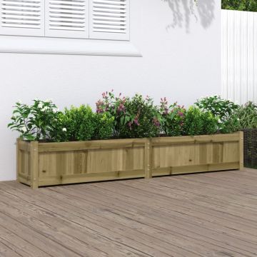 Gossi jardiniera de gradina, 180x31x31 cm, lemn de pin tratat