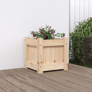 Gossi jardiniera de gradina, 31x31x31 cm, lemn masiv de pin
