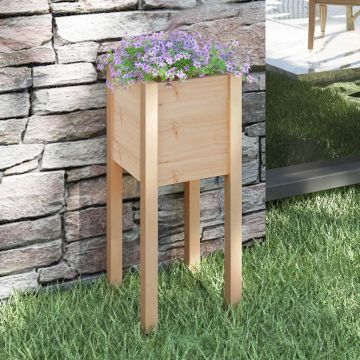 Gossi jardiniera de gradina, 31x31x70 cm, lemn masiv de pin