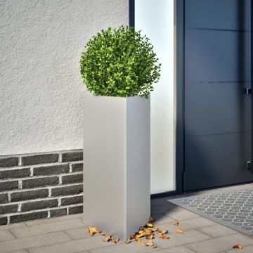 Gossi jardiniera de gradina, 40x34,5x70 cm, otel inoxidabil, triunghi