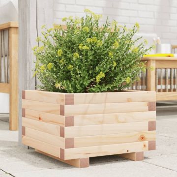 Gossi jardiniera de gradina, 40x40x26,5 cm, lemn masiv de pin