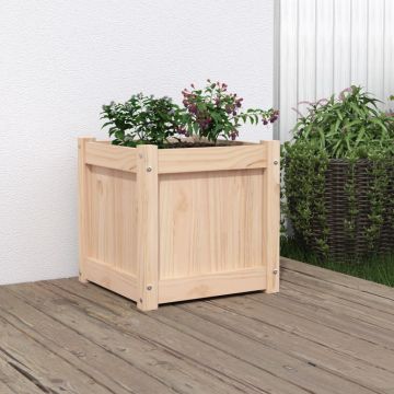 Gossi jardiniera de gradina, 40x40x40 cm, lemn masiv de pin