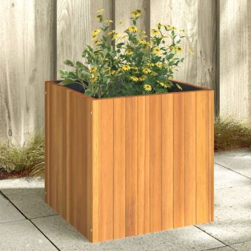 Gossi jardiniera de gradina, 45x45x45 cm, lemn masiv de acacia