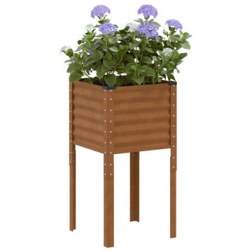 Gossi jardiniera de gradina, 45x45x88 cm, otel rezistent intemperii