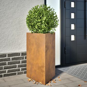 Gossi jardiniera de gradina, 50x43x75 cm, otel corten, triunghi