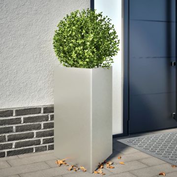 Gossi jardiniera de gradina, 50x43x75 cm, otel inoxidabil, triunghi