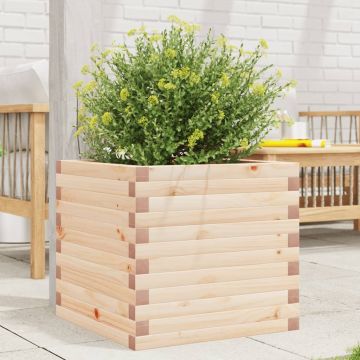 Gossi jardiniera de gradina, 50x50x45,5 cm, lemn masiv de pin