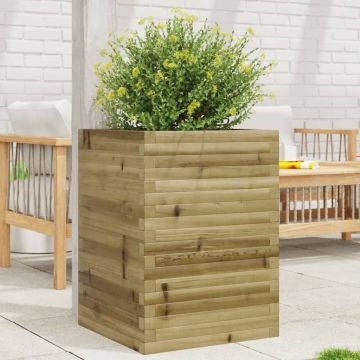 Gossi jardiniera de gradina, 50x50x68,5 cm, lemn de pin impregnat