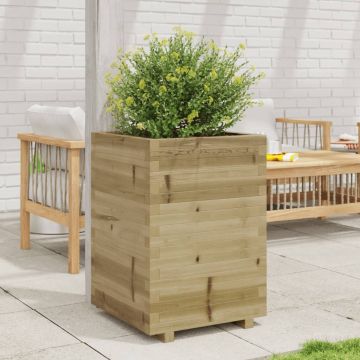 Gossi jardiniera de gradina, 50x50x72,5 cm, lemn de pin impregnat