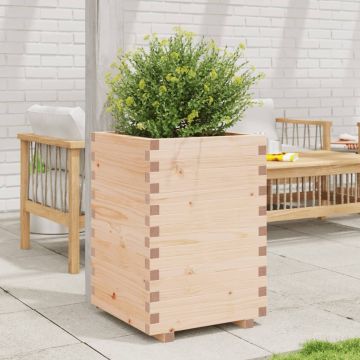 Gossi jardiniera de gradina, 50x50x72,5 cm, lemn masiv de pin