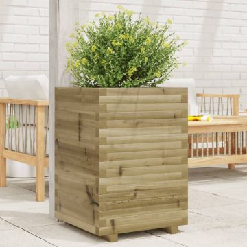 Gossi jardiniera de gradina, 50x50x72 cm, lemn de pin impregnat