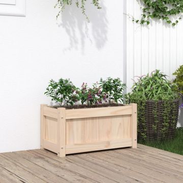 Gossi jardiniera de gradina, 60x31x31 cm, lemn masiv de pin