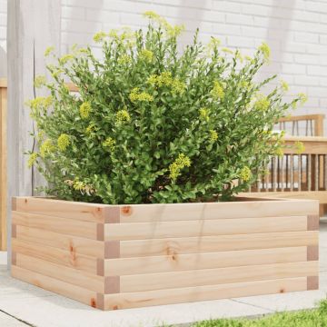 Gossi jardiniera de gradina, 60x60x23 cm, lemn masiv de pin