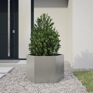 Gossi jardiniera de gradina 69x60x45 cm otel inoxidabil hexagonal