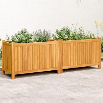 Gossi jardiniera de gradina cu captuseala 153x38,5x50 cm, lemn acacia