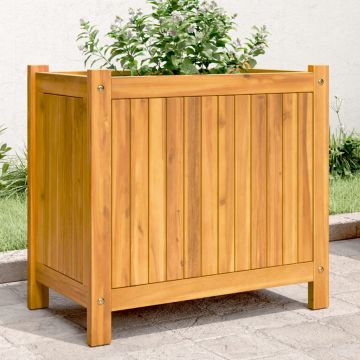 Gossi jardiniera de gradina cu captuseala, 54x31x50 cm, lemn acacia