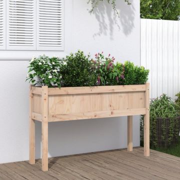 Gossi jardiniera de gradina cu picioare 110x31x70cm lemn masiv de pin