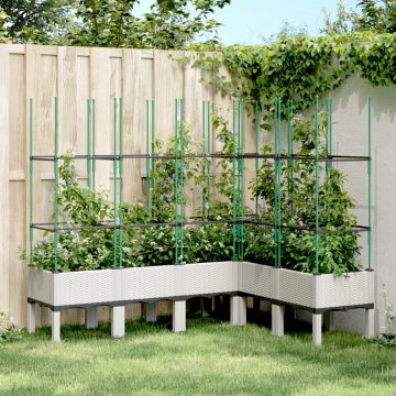 Gossi jardiniera de gradina cu spalier, alb, 160x120x142,5 cm pp