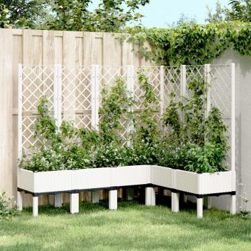 Gossi jardiniera de gradina cu spalier, alb, 160x120x142 cm pp