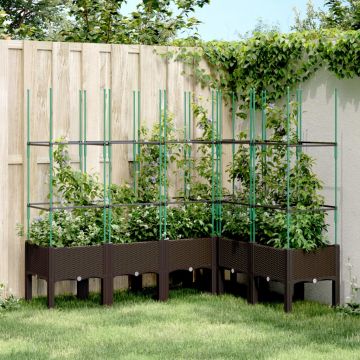 Gossi jardiniera de gradina cu spalier, maro, 160x120x142,5 cm, pp