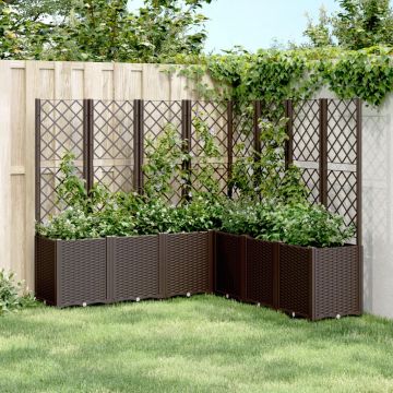 Gossi jardiniera de gradina cu spalier, maro, 160x160x140 cm, pp