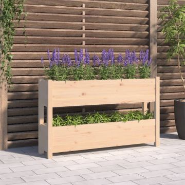 Gossi jardiniera, 112x25x66 cm, lemn masiv de pin