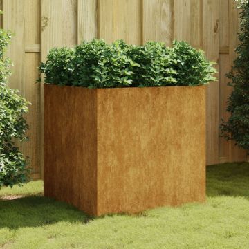 Gossi jardiniera, 80x80x80 cm, otel corten