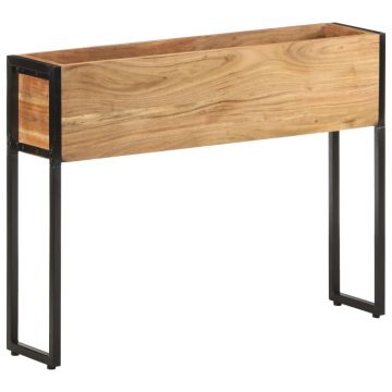Gossi jardiniera, 90 x 20 x 68 cm, lemn masiv de acacia