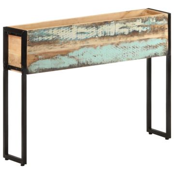 Gossi jardiniera, 90 x 20 x 68 cm, lemn masiv reciclat