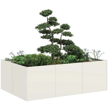 Gossi jardiniera, alb, 120x80x40 cm, otel